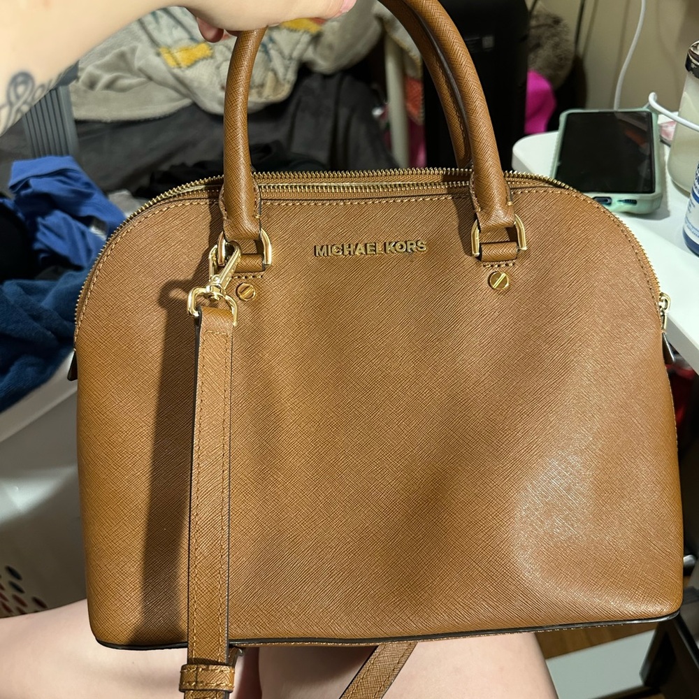 Michael Kors Tan Leather Satchel